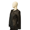 Stylish fashionable Bukowski leather jacket with pleats