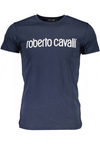 ROBERTO CAVALLI KURZARM T-SHIRT HERREN BLAU