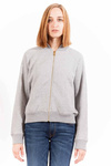 GANT WOMEN&#39;S GRAY ZIP SWEATSHIRT