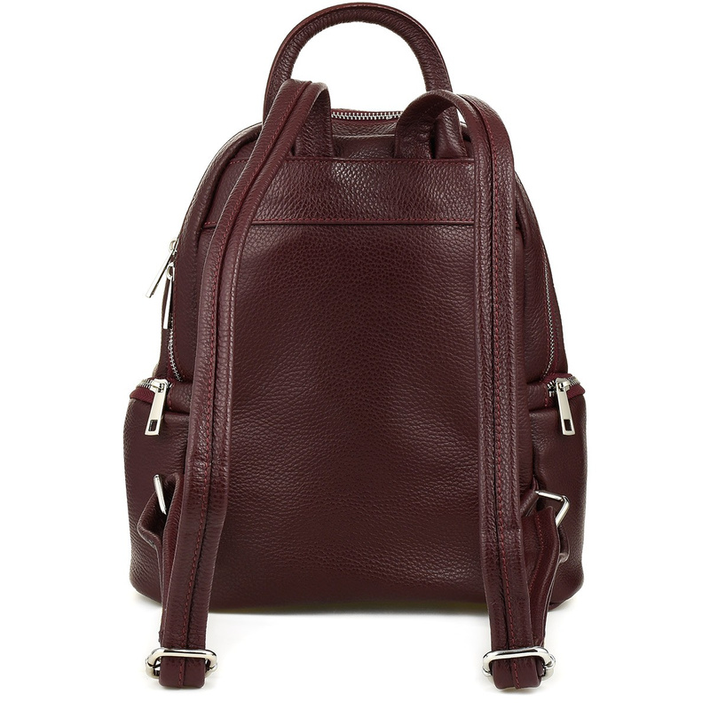 Leather urban women's backpack, spacious and stylish