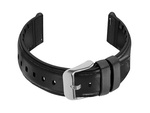 U16 rubber strap for watch - black - 22mm