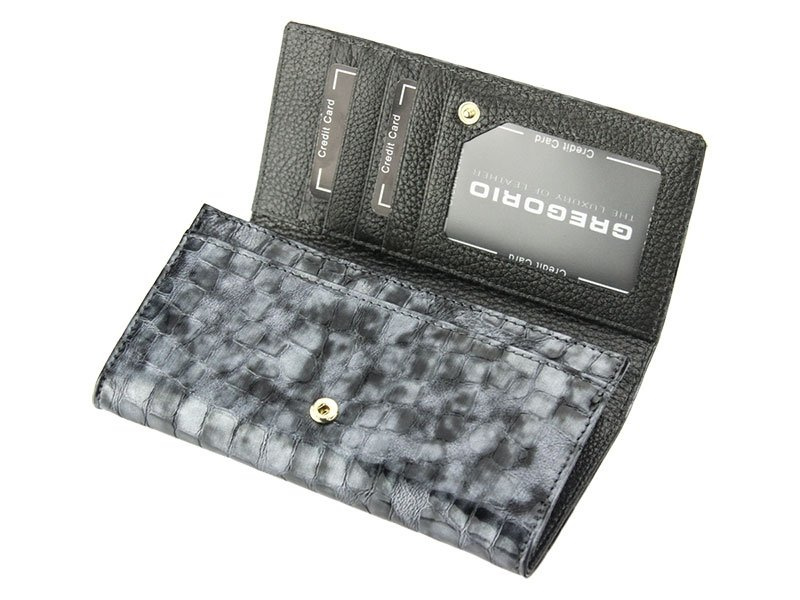 Elegant, roomy Gregorio leather women's wallet