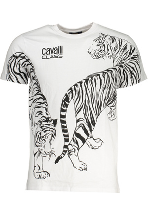 CAVALLI CLASS MEN&#39;S SHORT SLEEVED T-SHIRT WHITE