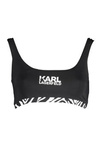 KARL LAGERFELD BEACHWEAR TOP WOMEN&#39;S COSTUME BLACK