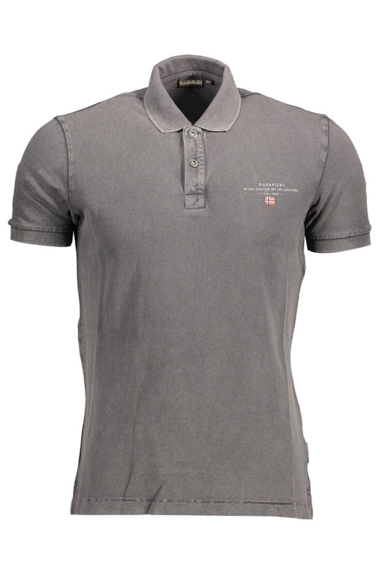 NAPAPIJRI KURZARM POLOSHIRT HERREN GRAU