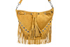 Mustard women's bag leather suede tassels Italian X39