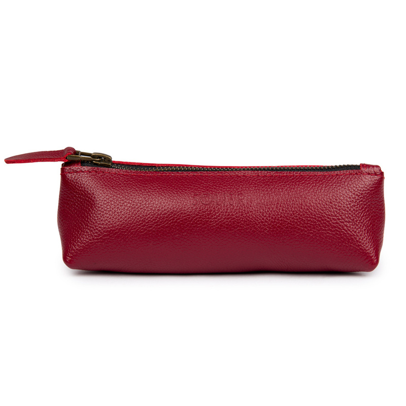 Leather men's pen case SA12 DEEP RED