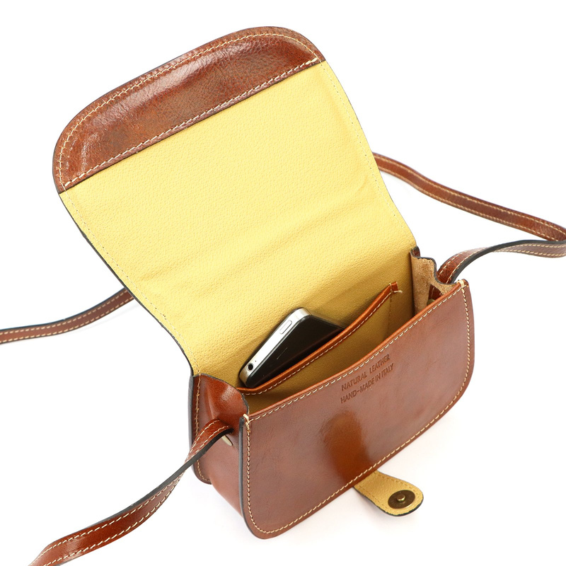 Elegant leather women's crossbody bag