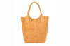 Italian Leather Suede A4 Shopper Handbag Camel T49