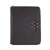 A4 zipped document holder Colorful by DUDU made in soft leather with metal zip around and iPad tablet pocket. Refined and elegant bag, suitable for travel work.