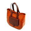 Leather shoulder bag large women's shopperbag