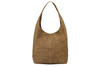 Italienische Handtasche Tasche Leder Wildleder Natural Mustard U35