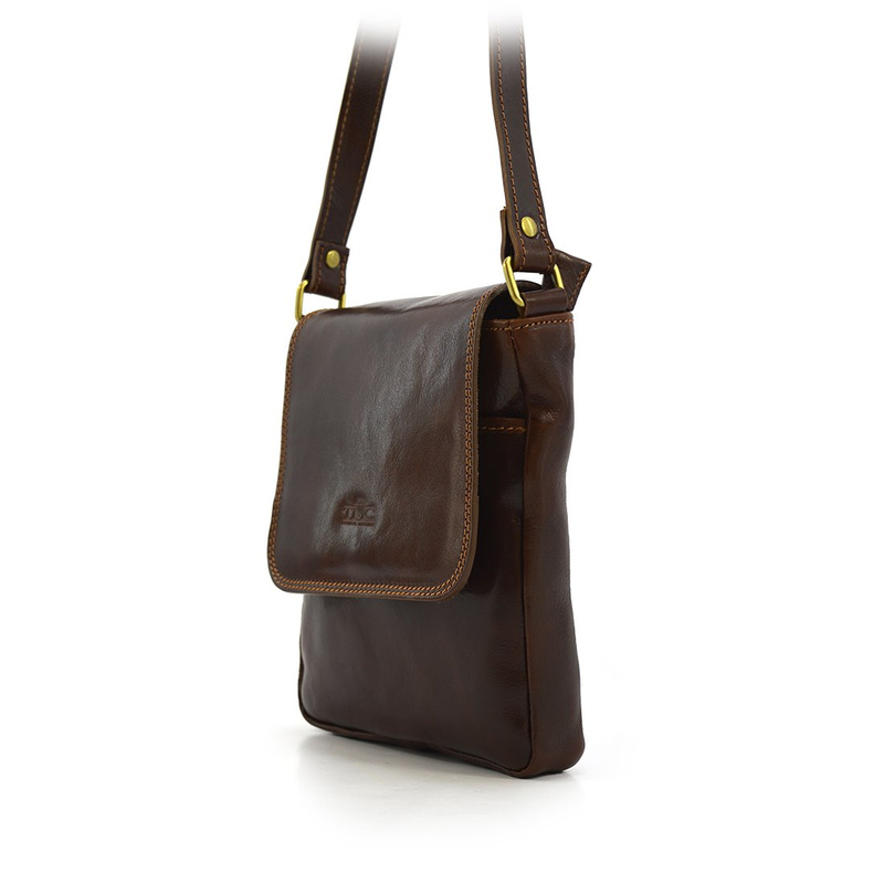 Beautiful classic leather women's messenger bag