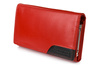 Women's leather wallet large horizontal with earworm RFiD red BELTIMORE 038