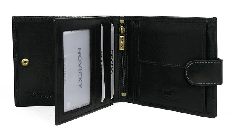 Men's genuine leather wallet Rovicky N01L-RVTP RFID