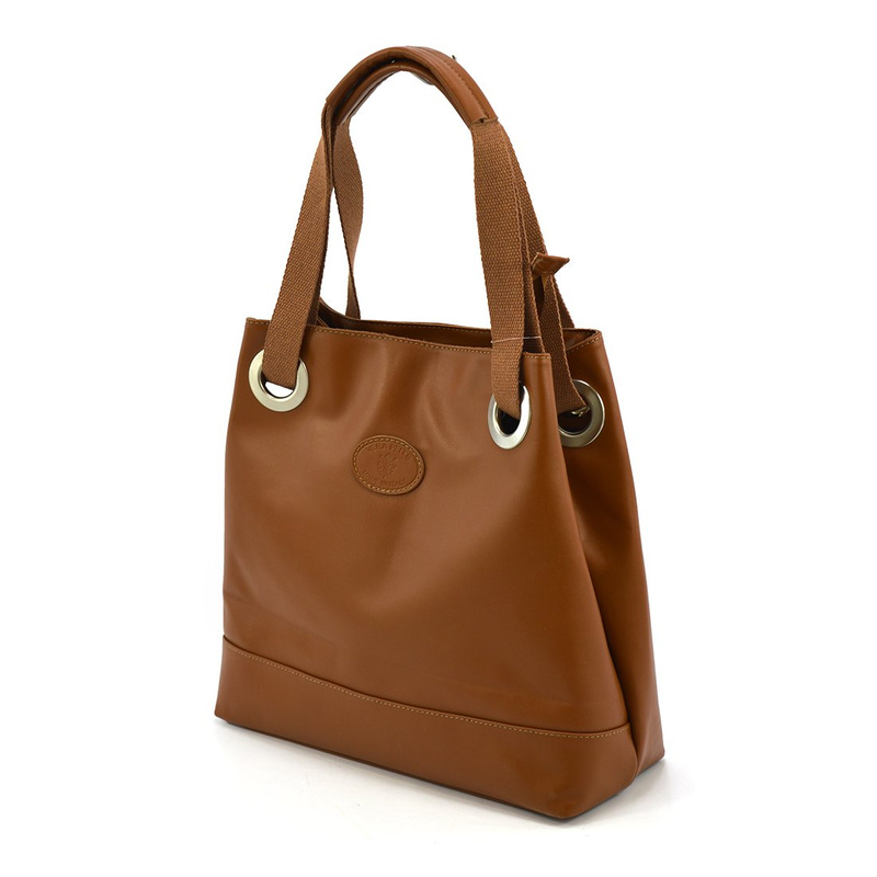 Roomy women's leather shopper shoulder bag