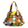 Stylish Leather Shoulder Bag Colorful Design