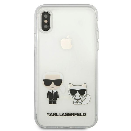 Karl Lagerfeld KLHCI65CKTR iPhone Xs Max hardcase Transparent Karl & Choupette