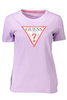 GUESS JEANS WOMEN&#39;S SHORT SLEEVE T-SHIRT PURPLE