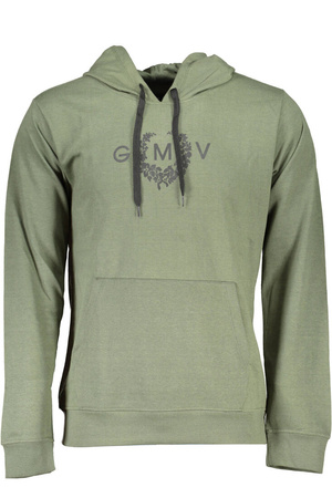 GIAN MARCO VENTURI MEN&#39;S GREEN SWEATSHIRT WITHOUT ZIP