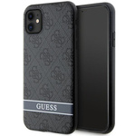 Guess GUHCN61P4SNK iPhone 11 / Xr szary/grey hardcase 4G Stripe