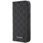 Karl Lagerfeld KLBKP14SSAKLHPK iPhone 14 6.1" bookcase czarny/black Saffiano Monogram