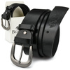 Beltimore leather women's pants belt 4 cm black A73: colors - black, stripes - r. 95-110 cm