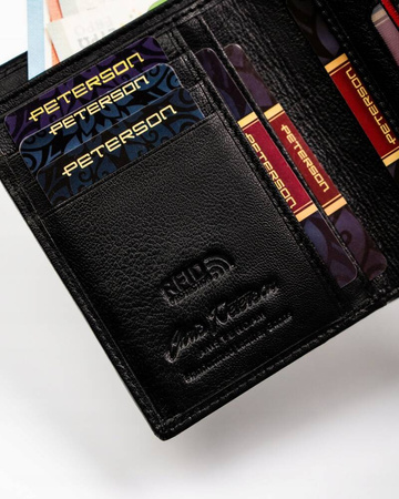 Leather wallet RFID PETERSON PTN KA-26