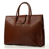 Women's large leather briefcase for documents