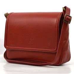 Leather messenger bag, elegant, over the shoulder, women's