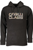 CAVALLI CLASS MEN&#39;S BLACK ZIP-OUT SWEATSHIRT