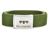 Beltimore centură lungă paracord verde F79 : Culori - verde, Dimensiune curea - r.110-125 cm