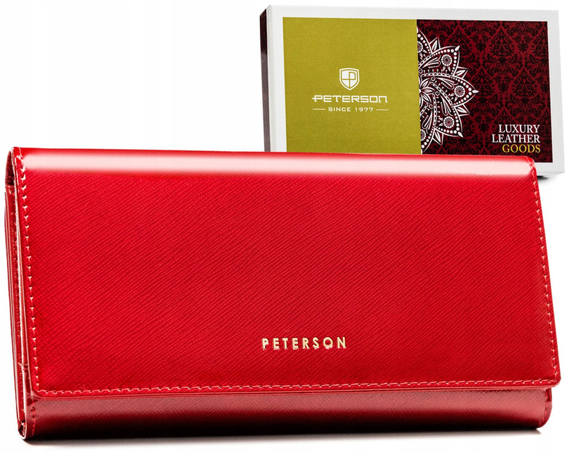 Leather wallet RFID PETERSON PTN 42100-SAF