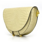 Women's crocodile leather crossbody bag