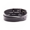 Elegant black leather belt SOLIER SB11