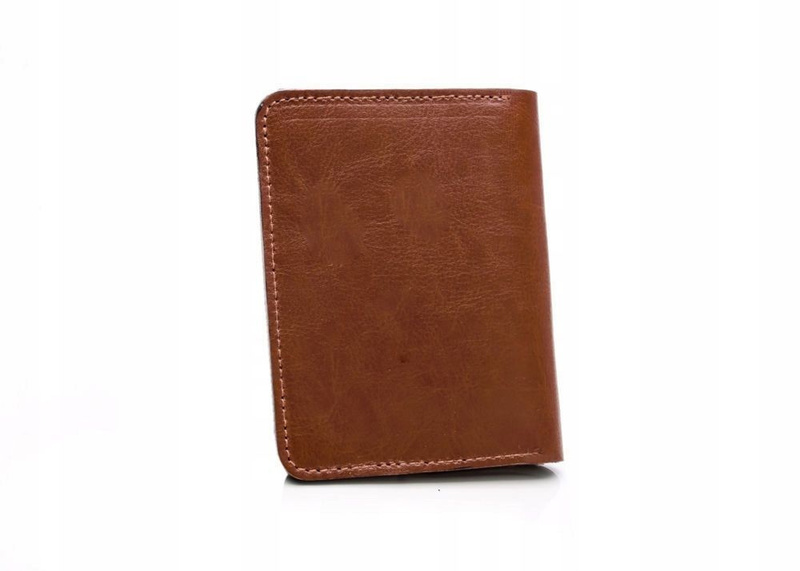 Slim leather men's wallet SOLIER SW10 SLIM BROWN