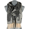 Black Cotton large women's scarf tassel shawl ST-25