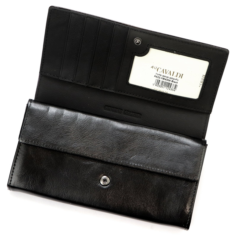 skóra ekologiczna + Women's genuine leather wallet Cavaldi PN22 YM