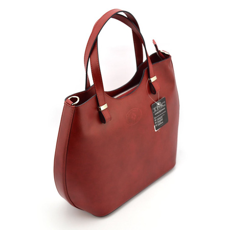 Elegant, stylish, large leather handbag