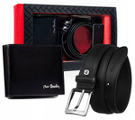 Leather's wallet and leather belt set PIERRE CARDIN ZM-PC