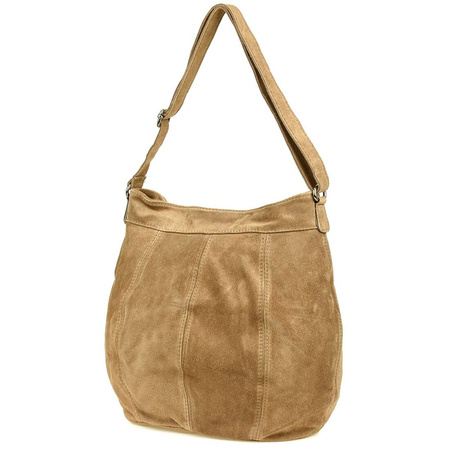 Taupe Wildleder Damen A4 Ledertasche K49