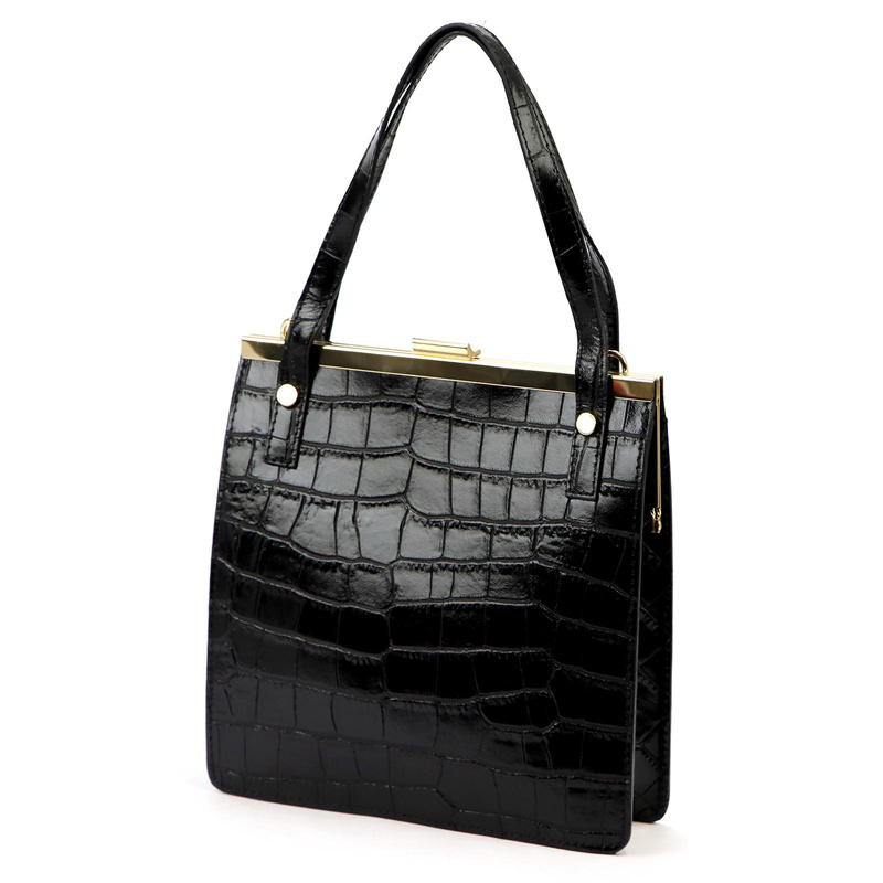 Damen Echtleder Handtasche Luka 19-90 CROCO