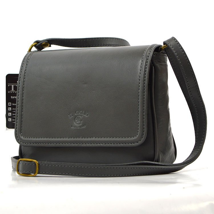 Leather women's classic elegant messenger bag