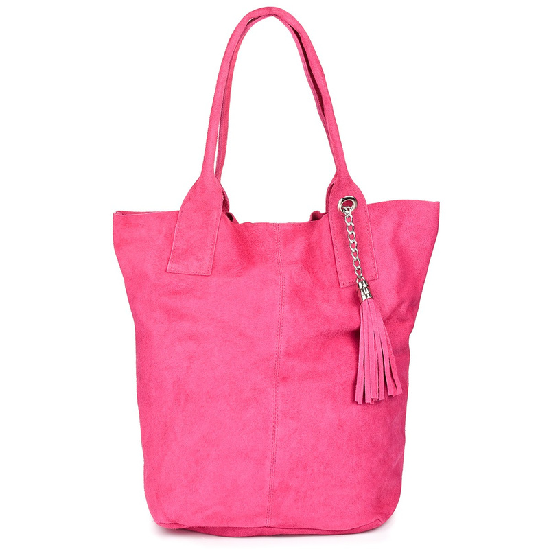 Fuchsia Wildleder Tasche groß A4 MIT Tasche L82