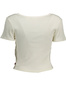 LEVI&#39;S WHITE WOMAN SHORT SLEEVE T-SHIRT