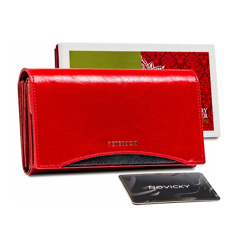 Women's genuine leather wallet Peterson PTN PL-411 MULTI