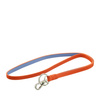 Neck lanyard for keys Colorful Marseille by DUDU made in genuine leather with metal ring and carabiner. A simple, discreet and colourful accessory.