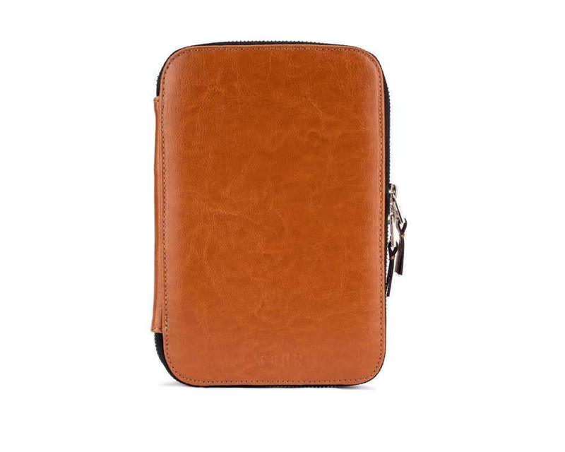 Genuine leather organiser Solier SA38 camel