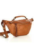 Women's vintage leather messenger bag