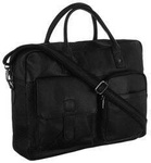 Elegante Laptop -Tasche aus natürlichen Leder mit Taschen